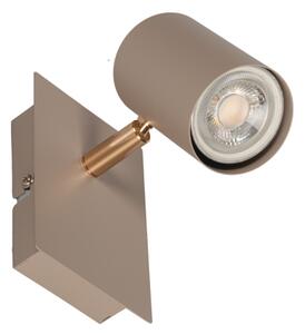 Kanlux 90780 - Стенно точково осветително тяло EVALO 1xGU10/10W/230V бежово/златно
