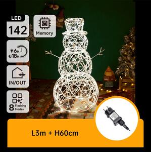Aigostar-LED Външна коледна декорация LED/3,6W/31/230V 2700K 60cm IP44 снежен човек