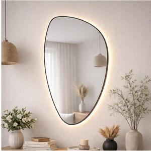 Baltica Design-LED Огледало с подсветка STONE FLUID 15W/230V 2700K 92x55 cm IP65 черно