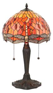 Endon 64092 - Настолна лампа Tiffany DRAGONFLY 2xE27/60W/230V Ø 30 см