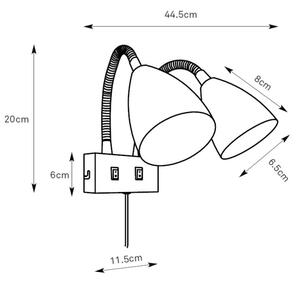 Markslöjd 108900 - Стенно точково осветително тяло CIRO 2xGU10/7W/230V бяло