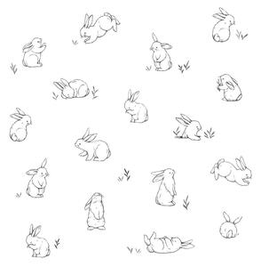 Детски тапет 10 м x 50 см Bunnies In The Countryside - Lilipinso