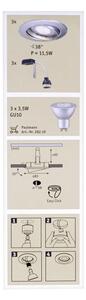 Paulmann 92516 - Комплект 3xLED-GU10/3,5W вградени осветителни тела за баня 230V