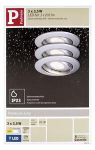 Paulmann 92516 - Комплект 3xLED-GU10/3,5W вградени осветителни тела за баня 230V