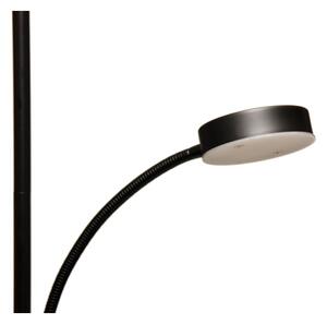 LED димируема подова лампа NORA LED/25W/230V 2200/3000/4000K + LED/5W 3000K черна + дистанционно управление