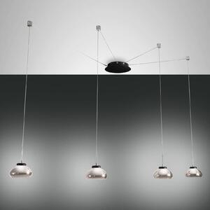 Arabella LED висящо осветление, 4 fl, черно/сиво/ясно