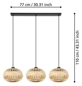 EGLO Amsfield 1, висяща лампа, с три светлини, издължена