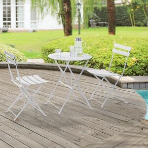 Bistro Set Caprile 3-pcs. White