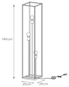 Подова лампа Arthur с метална рамка, три светлини