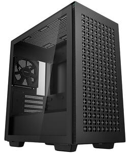 DeepCool CH370, Mid Tower, Mini-ITX/Micro-ATX, 2xUSB3.0, 1xAudio, 1x120mm Pre-Installed Black Fan, Tempered Glass, Mesh Panel, Black