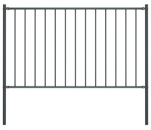 Sonata Оградно пано с колове прахово боядисана стомана 1,7x0,75 м