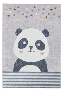 Светлосив детски килим 80x150 cm Vida Kids Panda – Think Rugs