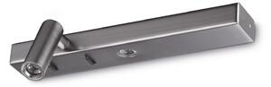 IDEAL LUX Ideal Lux LED стенна лампа Bonne Nuit 1, никелирана, 22 см, Металик, Дневна/трапезария, Метал, Модерен