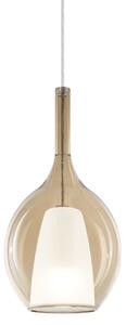 IDEAL LUX Ideal Lux висяща лампа Kalique 2, кехлибарено, Ø 18 cm, Затъмняване, Бежов, Дневна/трапезария, Пластмаса, Модерен