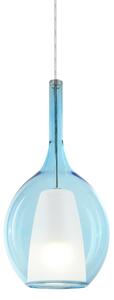 IDEAL LUX Ideal Lux висяща лампа Kalique 2, синя, Ø 18 cm, пластмаса, Затъмняване, Син, Дневна/трапезария, Пластмаса, Модерен
