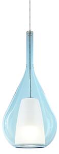 IDEAL LUX Ideal Lux висяща лампа Kalique 3, синя, Ø 18 cm, пластмаса, Затъмняване, Син, Дневна/трапезария, Пластмаса, Модерен