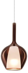 IDEAL LUX Ideal Lux висяща лампа Kalique 1, меден цвят, Ø 18 cm, Затъмняване, Мед, Дневна/трапезария, Пластмаса, Модерен