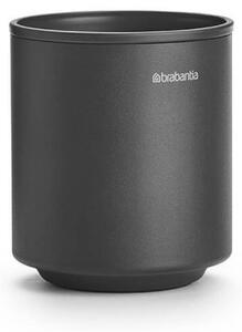 Стойка за четки за зъби Brabantia MindSet 1005684, Лесно почистване, Широк отвор, Минерално покритие, Тъмносив