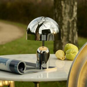 Tom Dixon акумулаторна настолна лампа BELL PORTABLE, сребриста, 28 cm IP44, Затъмняване, Металик, Дневна/трапезария, Пластмаса, Дизайн