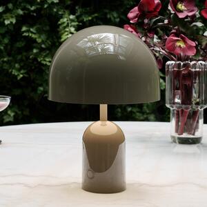 Tom Dixon акумулаторна настолна лампа BELL PORTABLE, сиво-кафяво, 28 cm IP44, Затъмняване, Сив, Дневна/трапезария, Пластмаса, Дизайн