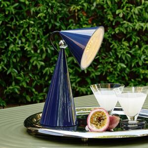 Tom Dixon LED акумулаторна настолна лампа Pose, индиго, височина 25 cm, Затъмняване, Син, Дневна/трапезария, Пластмаса, Дизайн