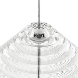Tom Dixon LED висяща лампа Press Cone, прозрачна, Ø 34 cm, 927, Затъмняване, Прозрачен, Дневна/трапезария, Стъкло, Дизайн