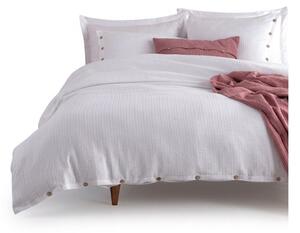 Бяло единично спално бельо от памук Renforcé 140x200 cm Como Striped – Mila Home Luxury