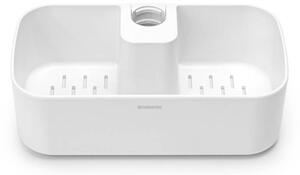 Органайзер за душ Brabantia ReNew 1004187, 7.5х13.3х24.4 см, Дъно с отвори за вода, Устойчивост на корозия, Бял