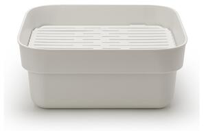 Купа за миене и отцеждане Brabantia 1003316, 16.1 х 37.4 х 34.4 см, Безопасна за съдове с незалепващо покритие, Светлосив