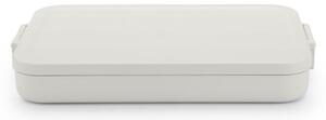 Кутия за храна Brabantia Make&Take 1006286, 1.1 л, До 2 сандвича, Без BPA, Плоска, Сив