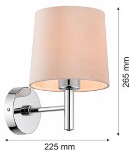 Brilagi - Стенно осветително тяло MONTE 1xE27/15W/230V бежово/лъскав хром