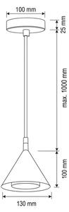 Brilagi - Полилей на кабел CONE SINGLE 1xGX53/15W/230V бял