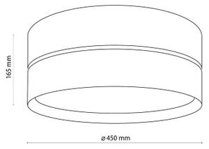 Плафон NICOL 4xE27/15W/230V Ø 50 cm фурнир/черен