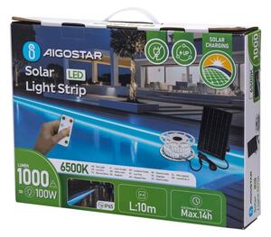Aigostar - Димируема соларна LED лента/20W/3,2V 20 m 2700K IP65 + дистанционно управление
