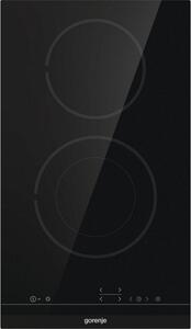 Стъклокерамичен плот за вграждане Gorenje ECT322BCSC, 2900W, 9 степени, 2 зони, StopGo, StayWarm, Защита от деца, Черен