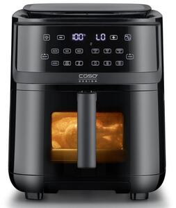 Фритюрник с горещ въздух и пара Caso AirFry & Steam 700, 1700W, 7 л, 10 програми, 60-200°C, Таймер, Прозорец, Напомняне, Черен