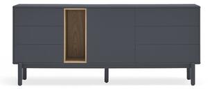 Тъмно сив нисък скрин 180x76 cm Corvo - Teulat