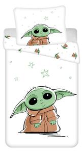 Памучно детско спално бельо за единично легло 140x200 cm Star Wars Baby Yoda - Jerry Fabrics