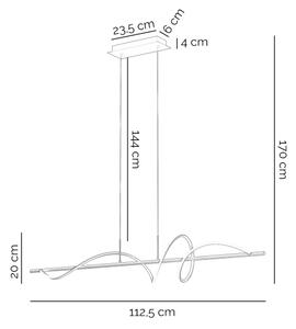 ONLI - LED Пендел TWIST LED/30W/230V 4000K черен