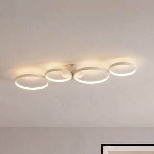 Lindby LED таванна лампа „Evengeline“ на Lindby, бежова, алуминий, дължина 88 см, Бежов, Дневна/трапезария, Метал, Модерен