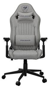 Геймърски стол Cougar Gaming Explore Royal Ash F, до 120kg, PVC кожа, заключване в позиция, 3D регулируеми подлакътници, сив