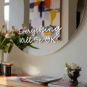 Стикер за огледало S17 – Everything Will Be OK. 39x15