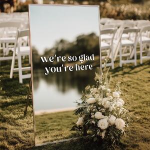 Стикер за огледало S43 – We're so glad you're here