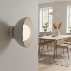 EMIBIG LIGHTING Стена лампа Bibi K1, сива, стомана/стъкло, Ø 18 cm, Затъмняване, Сив, Дневна/трапезария, Метал, Модерен