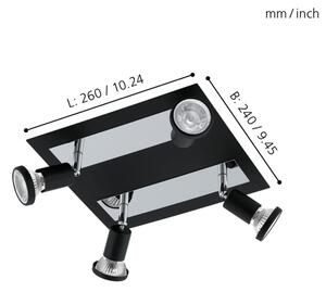 Eglo 94966 - LED Точково осветително тяло SARRIA 4xGU10-LED/5W/230V