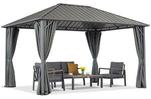 Itaka 3x6 градинска беседка със завеси антрацит Garden Point