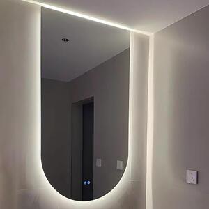 Огледало за баня с LED осветление и функция против изпотяване Фиорео- 55x80 см