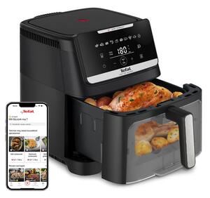 Фритюрник с горещ въздух Tefal EY8468E0, 7 л. вместимост, 10 програми, Silent Technology, смарт Управление, 1800W