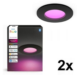 Philips - Комплект от 2 вградени димируеми LED RGBW осветителни тела за баня Hue SLIM LED/8,3W/230V IP44