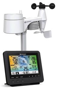Електронна метеостанция Bresser Wi-Fi 5-в-1, професионален външен датчик, измерва скороста и посоката на вятъра, цветен дисплей, черна
